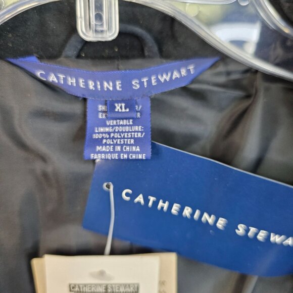 Black Suede Lined Jacket Size XL Vintage Deadstock Outerwear Catherine Stewart - Picture 3 of 14